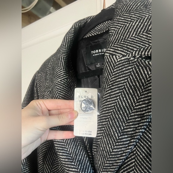 NWT Torrid Wool Fit and Flare Double Breasted Coat - Picture 11 of 16